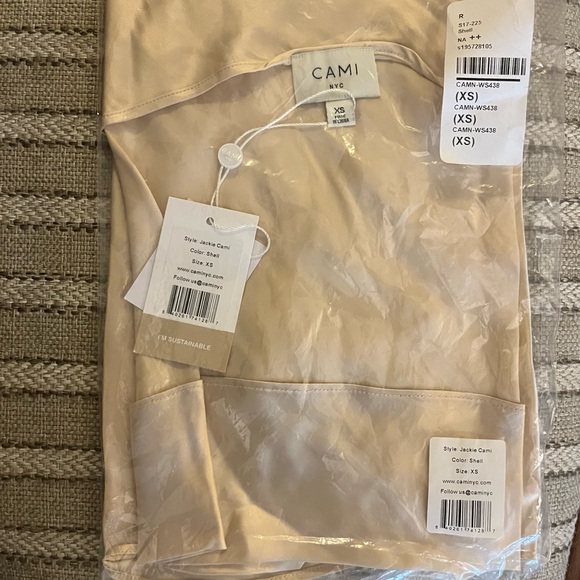 NWT Cami NYC 100% silk halter top in “shell” -XS corset bustier - Picture 3 of 6